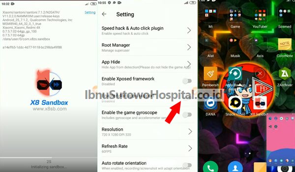 cara setting x8 sandbox apk